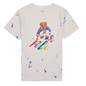 Textil Děti Trička s krátkým rukávem Polo Ralph Lauren BEAR SS CN-KNIT SHIRTS-T-SHIRT Bílá / Bílá