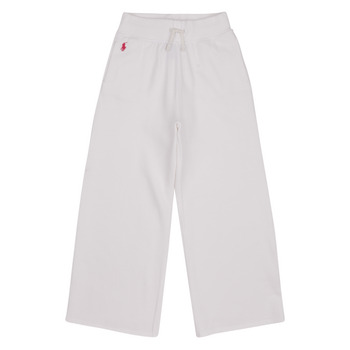 Textil Dívčí Teplákové kalhoty Polo Ralph Lauren SMLLPPPOPNT-PANTS-ATHLETIC Bílá / Růžová