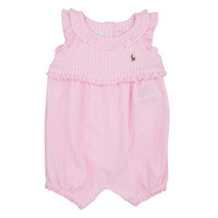 Textil Dívčí Overaly / Kalhoty s laclem Polo Ralph Lauren YDOXMSHBBL-ONE PIECE-SHORTALL Růžová / Růžová