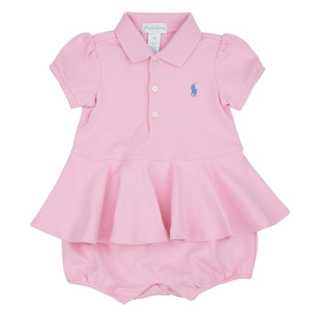 Textil Dívčí Krátké šaty Polo Ralph Lauren SS PEPLUM BU-ONE PIECE-SHORTALL Růžová / Růžová / Prachová / Modrá