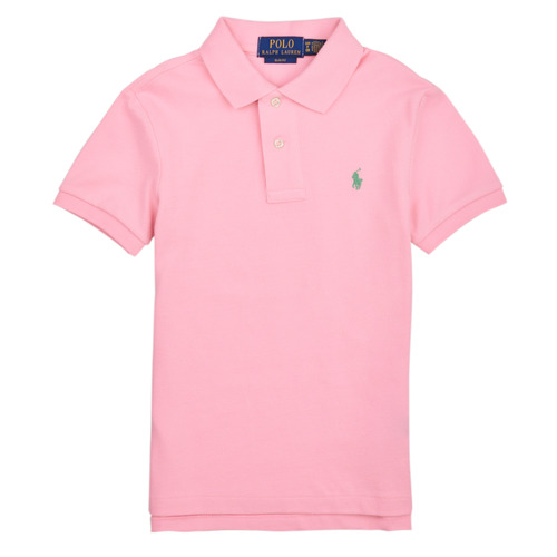 Textil Chlapecké Polo s krátkými rukávy Polo Ralph Lauren SLIM POLO-TOPS-KNIT Růžová