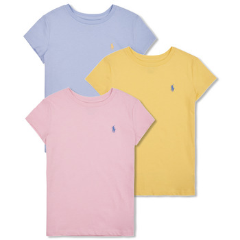 Textil Dívčí Trička s krátkým rukávem Polo Ralph Lauren TEE BUNDLE-SETS-GIFT BOX SET Růžová / Modrá / Nebeská modř / Žlutá