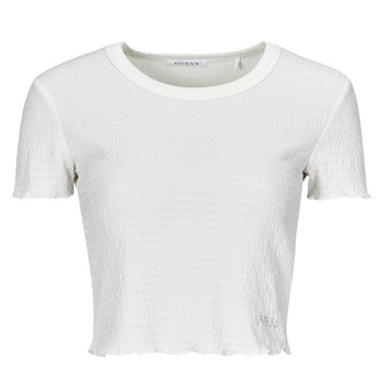 Textil Ženy Trička s krátkým rukávem Guess CN SMOKED Bílá