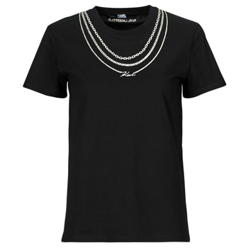 Textil Ženy Trička s krátkým rukávem Karl Lagerfeld karl necklace t-shirt Černá
