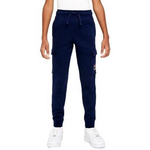 Textil Chlapecké Teplákové kalhoty Nike PANTALON CARGO NIO  SPORTSWEAR DX2299 Modrá