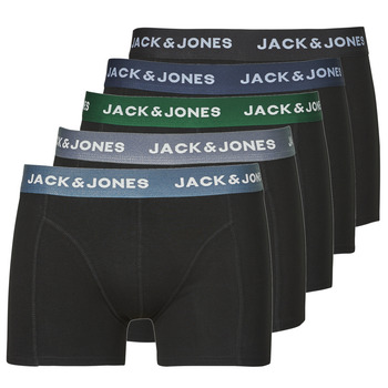 Jack & Jones Boxerky JACSOLID TRUNKS 5 PACK OP - Černá