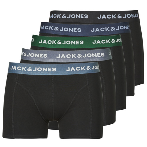 Spodní prádlo Muži Boxerky Jack & Jones JACSOLID TRUNKS 5 PACK OP Černá