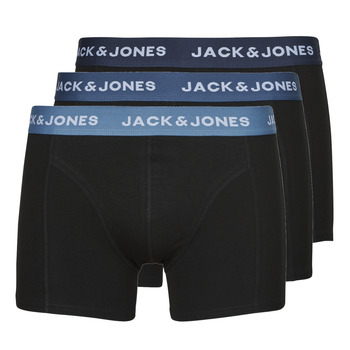 Spodní prádlo Muži Boxerky Jack & Jones JACSOLID TRUNKS 3 PACK OP Černá / Modrá