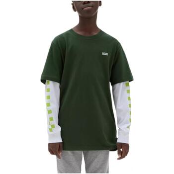 Textil Chlapecké Trička s krátkým rukávem Vans  Zelená