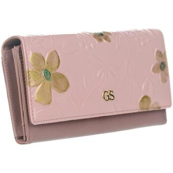 Grosso Kožená dámská peněženka RFID růžová v dárkové krabičce Růžová