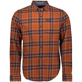 Textil Muži Košile s dlouhymi rukávy Superdry  Oranžová