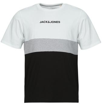 Textil Muži Trička s krátkým rukávem Jack & Jones JJEREID BLOCKING TEE SS Bílá
