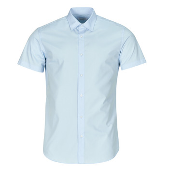 Jack & Jones Košile s krátkými rukávy JJJOE SHIRT SS PLAIN - Modrá