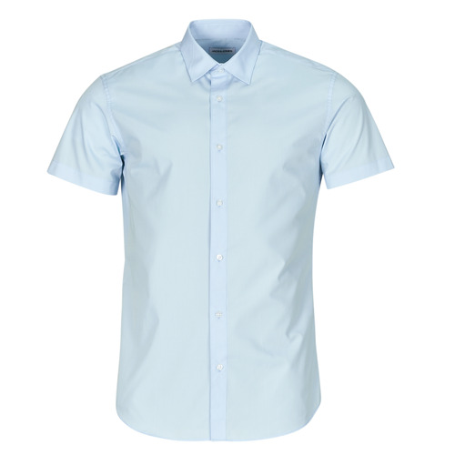 Textil Muži Košile s krátkými rukávy Jack & Jones JJJOE SHIRT SS PLAIN Modrá