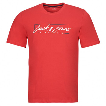 Textil Muži Trička s krátkým rukávem Jack & Jones JJZURI TEE SS CREW NECK Červená