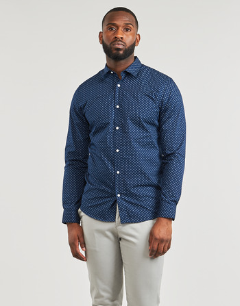 Textil Muži Košile s dlouhymi rukávy Jack & Jones JJJOE PRINT SHIRT LS SS24 Tmavě modrá