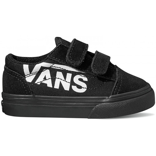 Boty Děti Skejťácké boty Vans Old skool v logo Černá