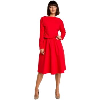 Bewear Krátké šaty Dámské midi šaty Youdon B087 červená - Červená