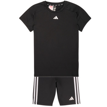 Textil Dívčí Teplákové soupravy Adidas Sportswear JG TR-ES 3S TSE Černá / Bílá