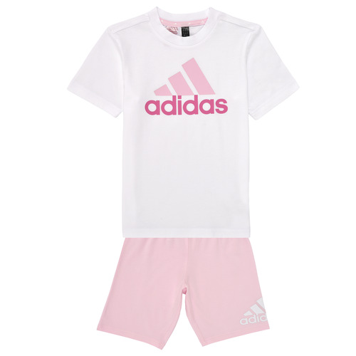Textil Dívčí Teplákové soupravy Adidas Sportswear LK BL CO T SET Růžová / Bílá