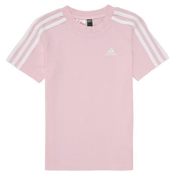 Textil Dívčí Trička s krátkým rukávem Adidas Sportswear LK 3S CO TEE Růžová / Bílá