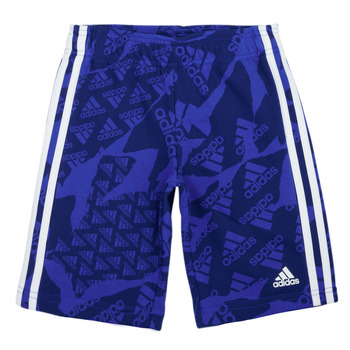 Textil Chlapecké Kraťasy / Bermudy Adidas Sportswear LK CAMLOG FT SH Modrá