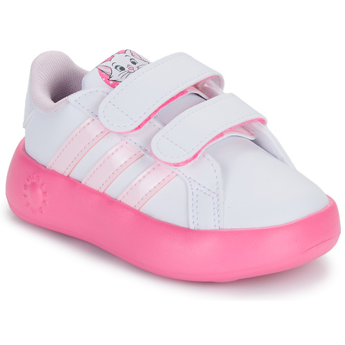 Boty Dívčí Nízké tenisky Adidas Sportswear GRAND COURT 2.0 Marie CF I Bílá / Růžová