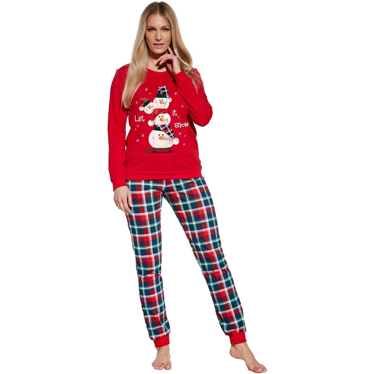 Levně Cornette Pyžamo / Noční košile Dámské pyžamo 671/348 Snowman ruznobarevne