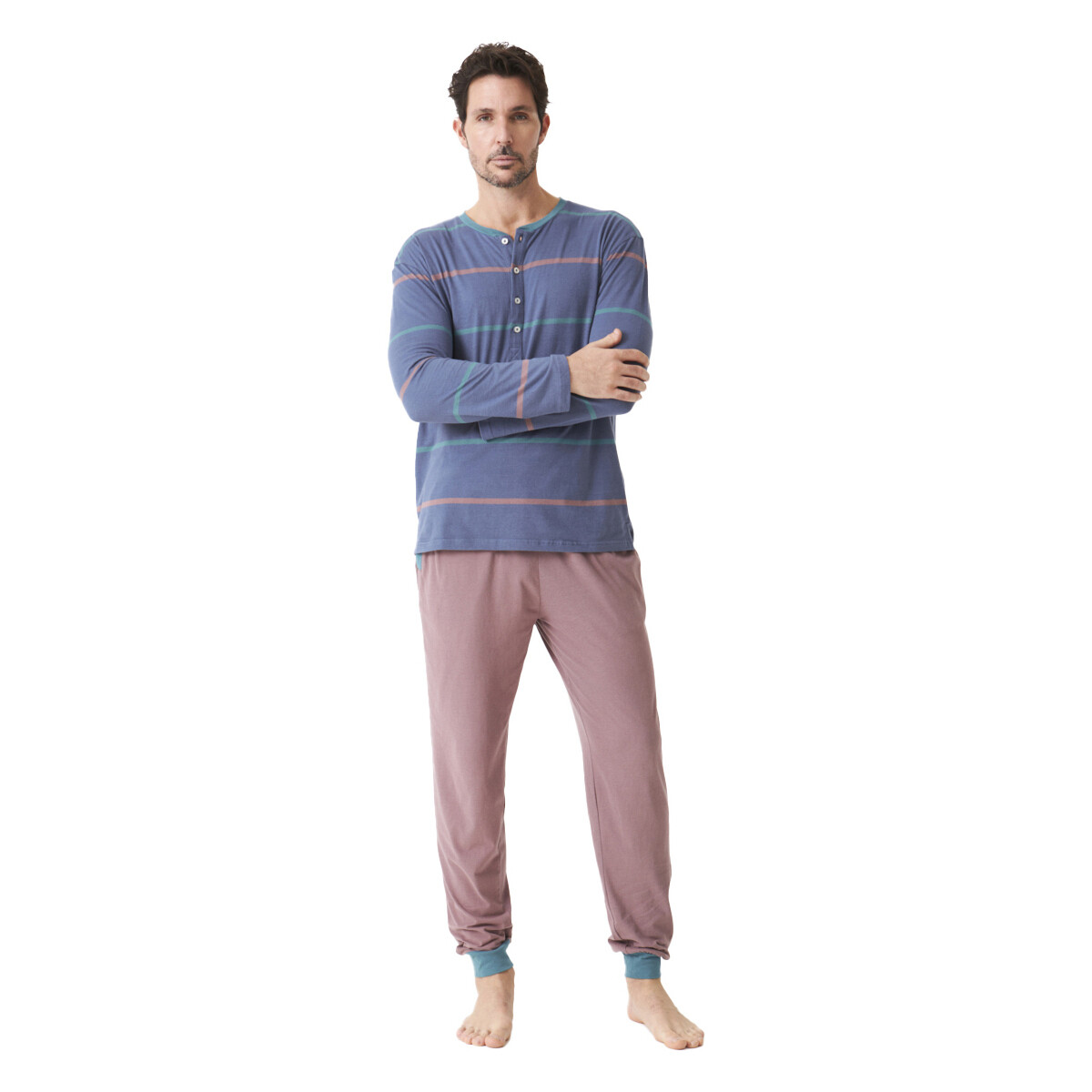 Textil Muži Pyžamo / Noční košile J&j Brothers JJBDP5500 Modrá