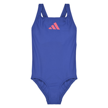 Textil Dívčí jednodílné plavky adidas Performance 3 BARS SOL ST Y Modrá / Růžová