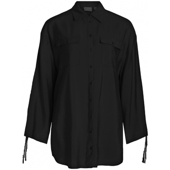 Vila Halenky Klaria Oversize Shirt L/S - Black - Černá