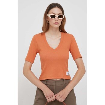 Textil Ženy Trička & Pola Calvin Klein Jeans J20J222379 Oranžová