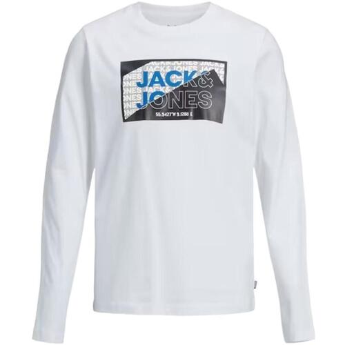 Textil Chlapecké Trička s krátkým rukávem Jack & Jones  Bílá