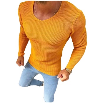 Textil Muži Svetry D Street Pánský svetr přes hlavu Kersten žlutá Žlutá