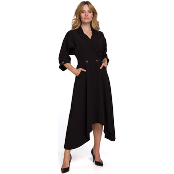 Textil Ženy Krátké šaty Makover Dámské společenské šaty Lorentz K086 černá Černá