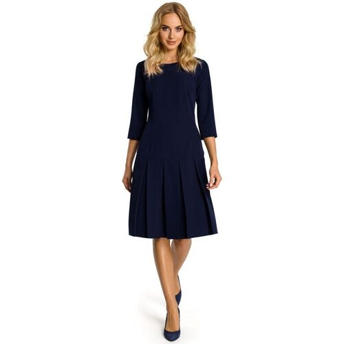 Textil Ženy Krátké šaty Made Of Emotion Dámské společenské šaty Carino M336 černá Tmavě modrá