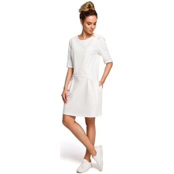 Made Of Emotion Krátké šaty Dámské mini šaty Axelin M422 bílá - Bílá