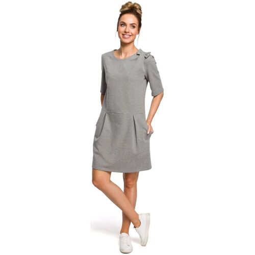 Textil Ženy Krátké šaty Made Of Emotion Dámské mini šaty Axelin M422 šedá Šedá