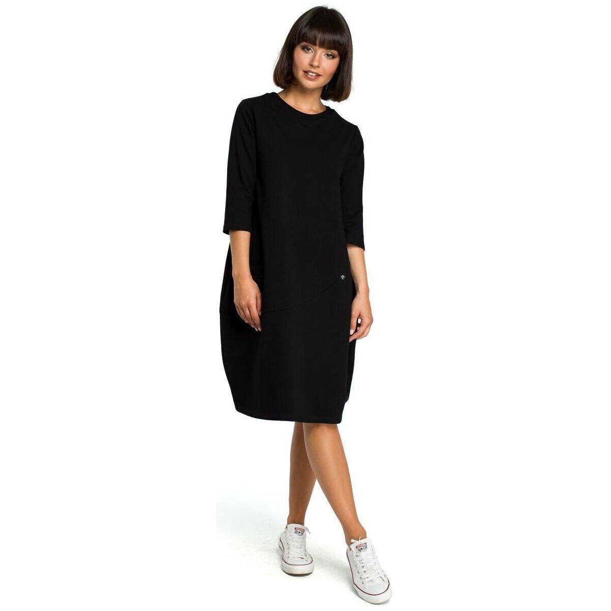 Textil Ženy Krátké šaty Bewear Dámské midi šaty Czesl B083 černá Černá