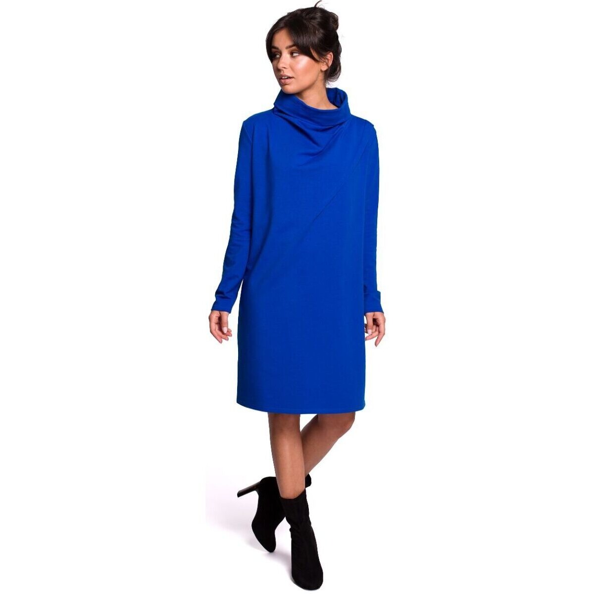 Textil Ženy Krátké šaty Bewear Dámské midi šaty Hendrych B132 tmavě modrá Tmavě modrá