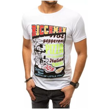 Textil Muži Trička s krátkým rukávem D Street Pánské tričko s potiskem Cone bílá Bílá
