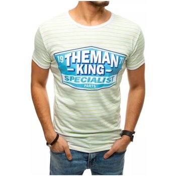 Textil Muži Trička s krátkým rukávem D Street Pánské tričko s potiskem Yoru bílá Bílá