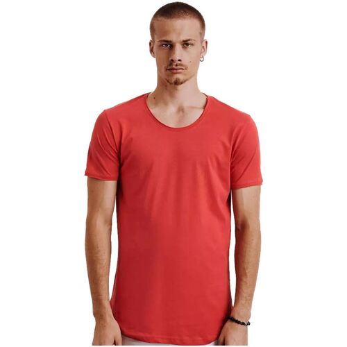 Textil Muži Trička s krátkým rukávem D Street Pánské tričko Poif červená Červená