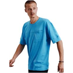 Textil Muži Trička s krátkým rukávem D Street Pánské tričko Lam modrá Modrá