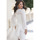 Textil Ženy Krátké šaty Lenitif Dámské společenské šaty Dyka K494 bílá Bílá