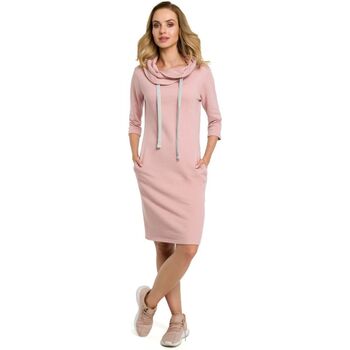 Textil Ženy Krátké šaty Made Of Emotion Dámské midi šaty Avoca M391 růžová Růžová