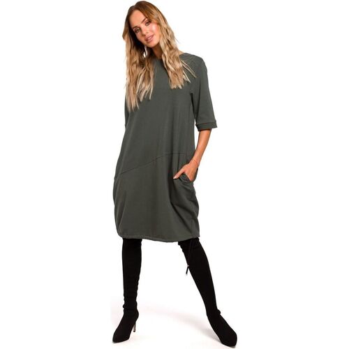 Textil Ženy Krátké šaty Made Of Emotion Dámské mini šaty Geelong M451 zelená Šedá