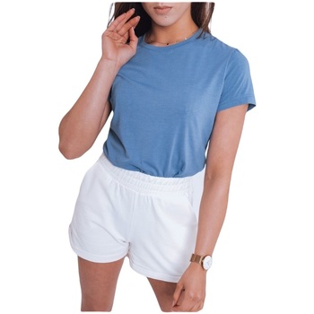Textil Ženy Trička & Pola D Street Dámské tričko s krátkým rukávem Mayla II světle modrá Modrá