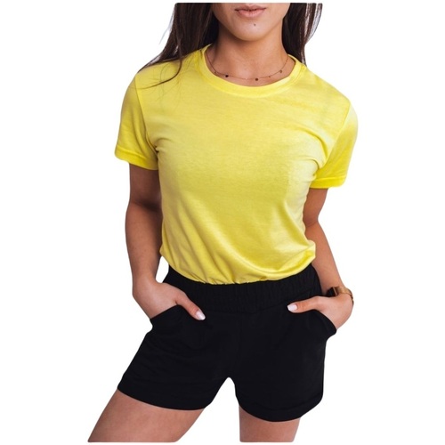 Textil Ženy Trička & Pola D Street Dámské tričko Mayla II světle žlutá Žlutá