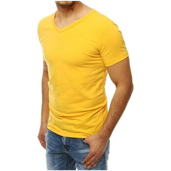 Textil Muži Trička s krátkým rukávem D Street Pánské tričko Ameyalli žlutá Žlutá